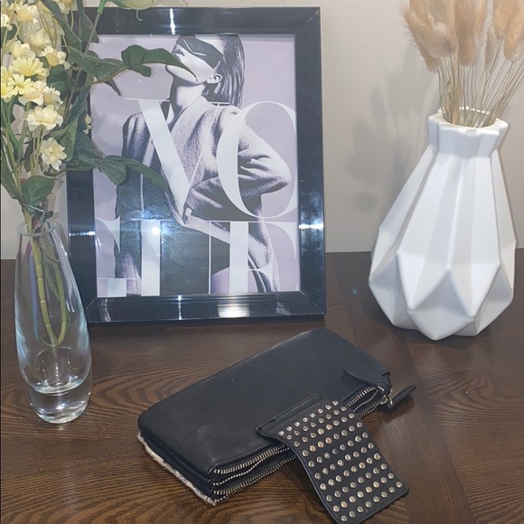 COPY - Black Faux leather purse with leopard fur - Picture 6 of 7